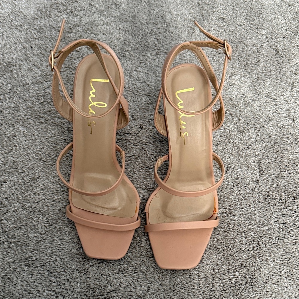 Lulu's Nude Strappy Heels